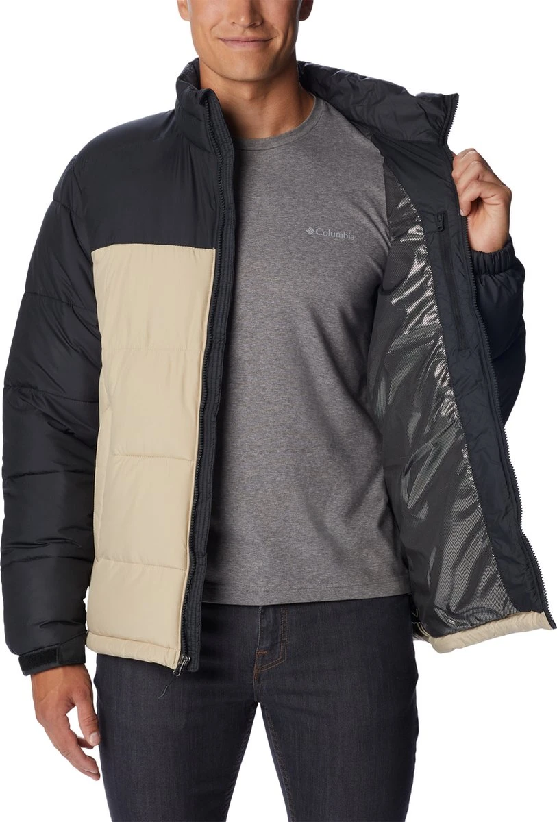 Columbia Pike Lake - Winterjas - Gewatteerde Puffer Jas Heren - Outdoorjas - Waterdicht - Thermo - Zwart/Zand - Maat L 3 Columbia Pike Lake - Winterjas - Gewatteerde Puffer Jas Heren - Outdoorjas - Waterdicht - Thermo - Zwart/Zand - Maat L - Afbeelding 3