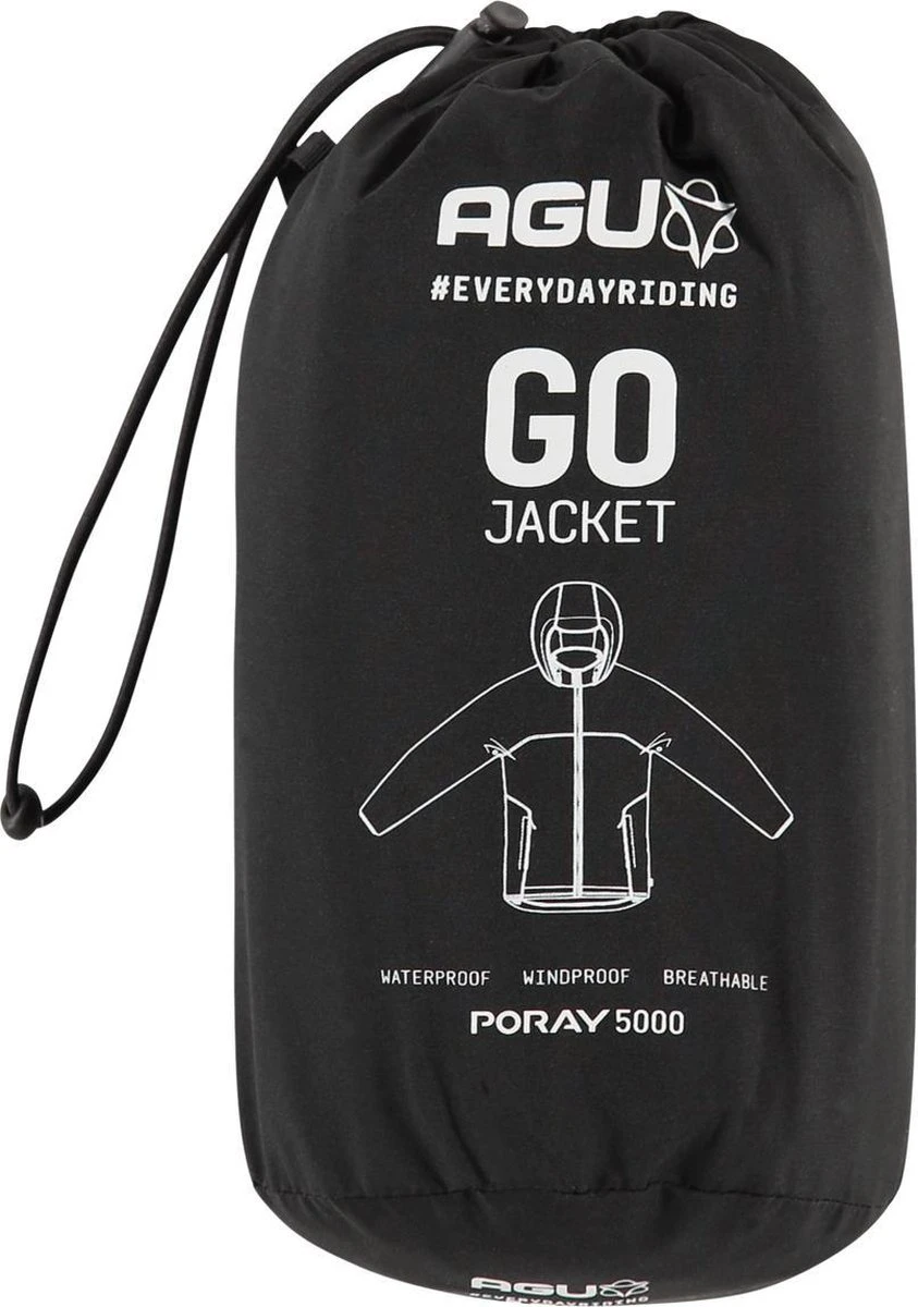 AGU GO Regenjas Essential - Zwart - L - Dames & Heren - Waterdicht & Ademend 6 AGU GO Regenjas Essential - Zwart - L - Dames & Heren - Waterdicht & Ademend - Afbeelding 6