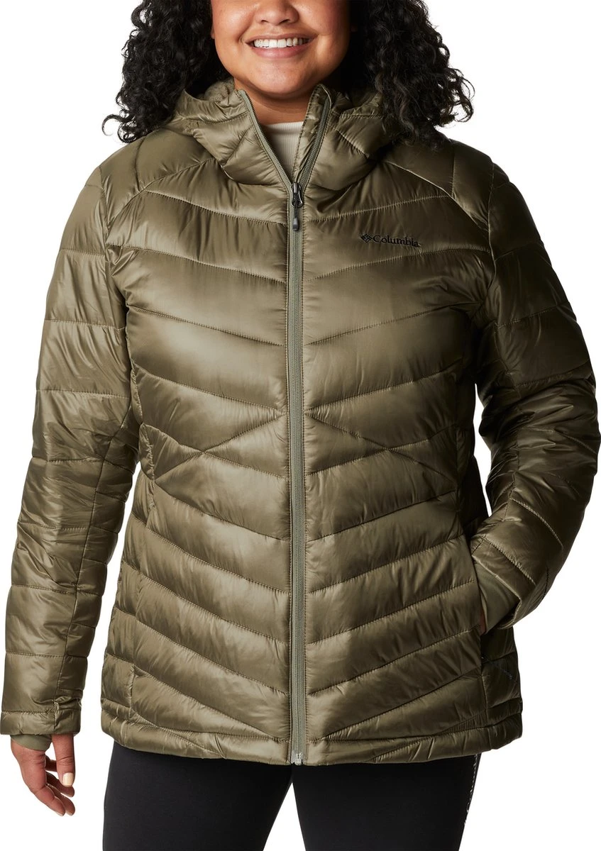 Columbia Joy Peak - Gewatteerde Puffer Jas Dames - Jassen Dames Winter - Outdoorjas Met Capuchon - Stone Green - Maat L 2 Columbia Joy Peak - Gewatteerde Puffer Jas Dames - Jassen Dames Winter - Outdoorjas Met Capuchon - Stone Green - Maat L - Afbeelding 2