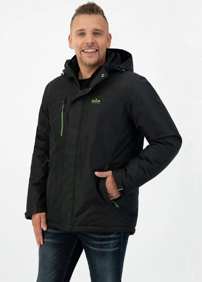 Kjelvik Heren Winterjas - Functionele Winterjas - Mano - Zwart - Maat 3XL 2 Kjelvik Heren Winterjas - Functionele Winterjas - Mano - Zwart - Maat 3XL - Afbeelding 2