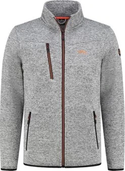 Kjelvik Heren Vest - Vest Zomer Heren - Daan - Grijs Gemeleerd - Knitted - Maat XXL