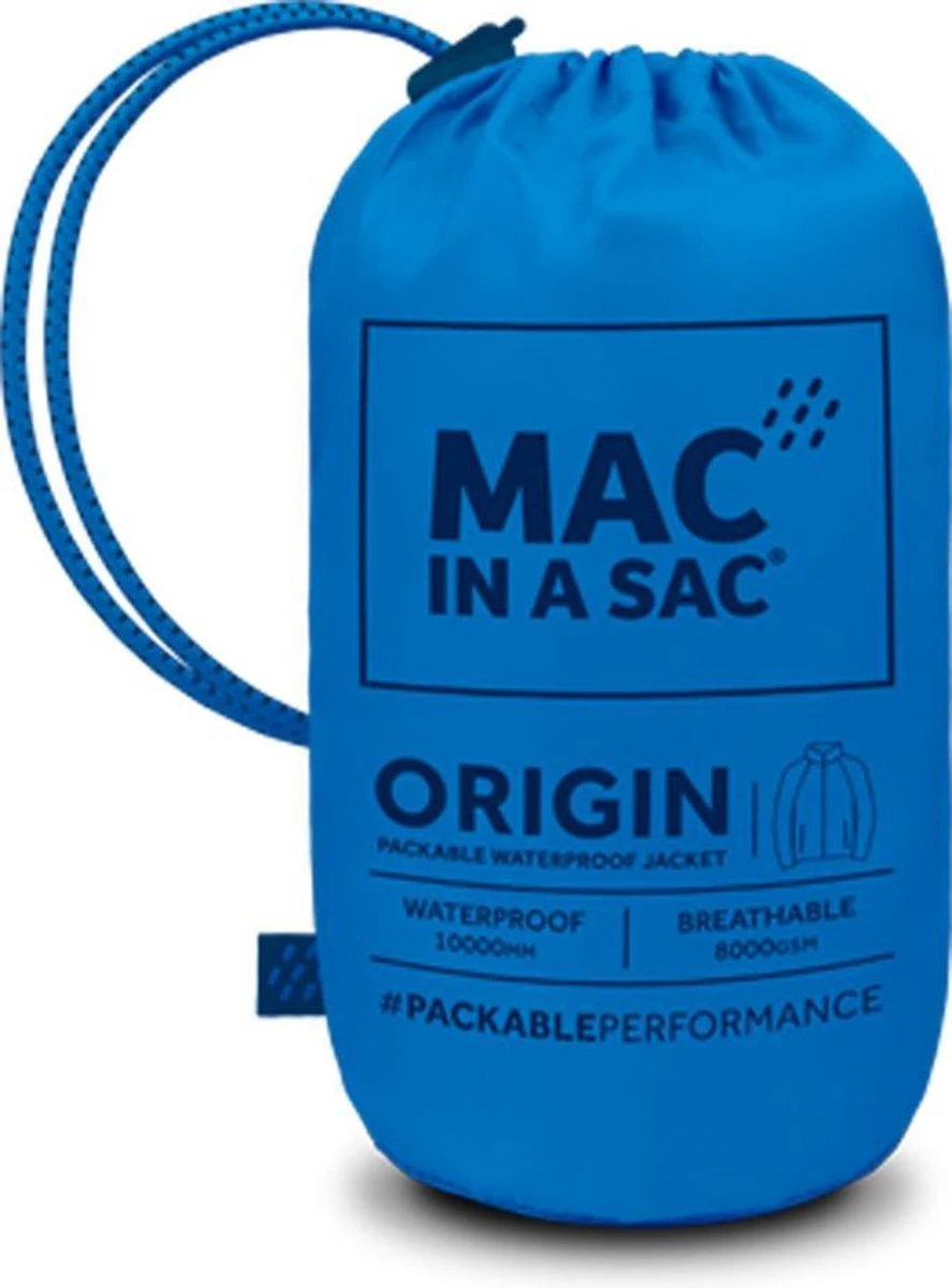 Mac In A Sac Origin 2 Regenjas Unisex - Ocean Blue - Maat L 4 Mac In A Sac Origin 2 Regenjas Unisex - Ocean Blue - Maat L - Afbeelding 4