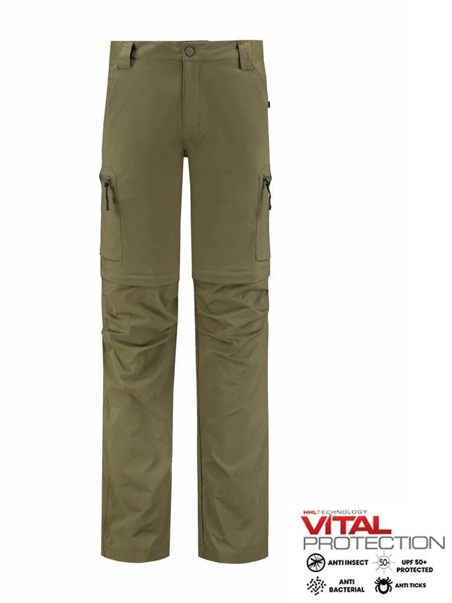 Mekong Heren Stretch Anti-Insect Afritsbroek In Leger Groen 5 Mekong Heren Stretch Anti-Insect Afritsbroek In Leger Groen - Afbeelding 5
