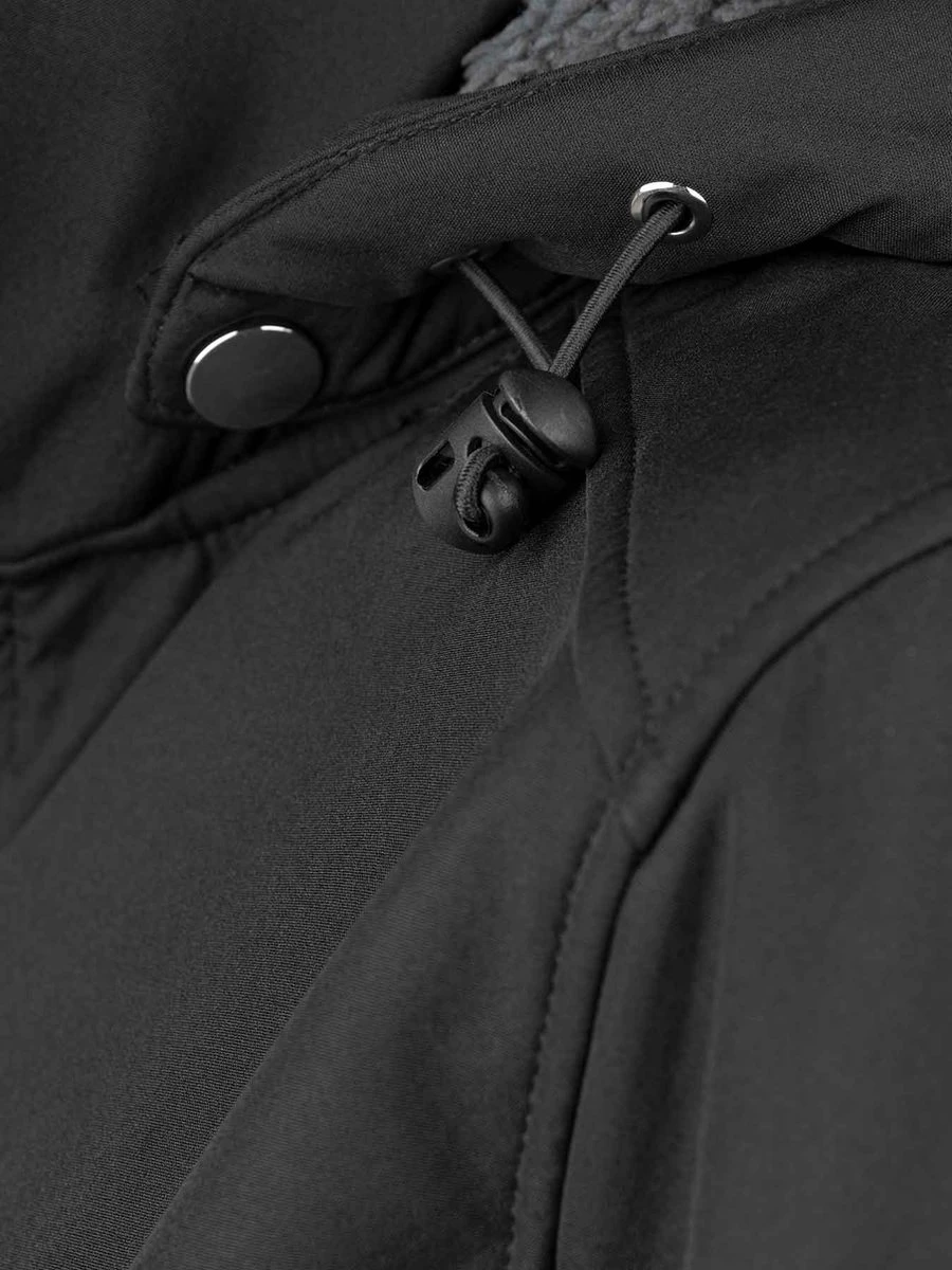 BJØRNSON Signe Softshell Winterjas Parka Dames - Teddy - Maat 44 - Zwart 10 BJØRNSON Signe Softshell Winterjas Parka Dames - Teddy - Maat 44 - Zwart - Afbeelding 10