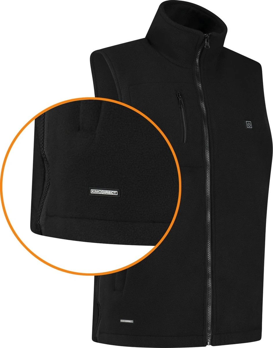 KIMO DIRECT Verwarmde Bodywarmer Met 10.000 MAh Powerbank - Fleece Vest - Verstelbare Maten - Unisex 9 KIMO DIRECT Verwarmde Bodywarmer Met 10.000 MAh Powerbank - Fleece Vest - Verstelbare Maten - Unisex - Afbeelding 9